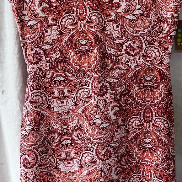 NWT Title Nine Athleisure Dress in Red Orange White size Small - Picture 10 of 12